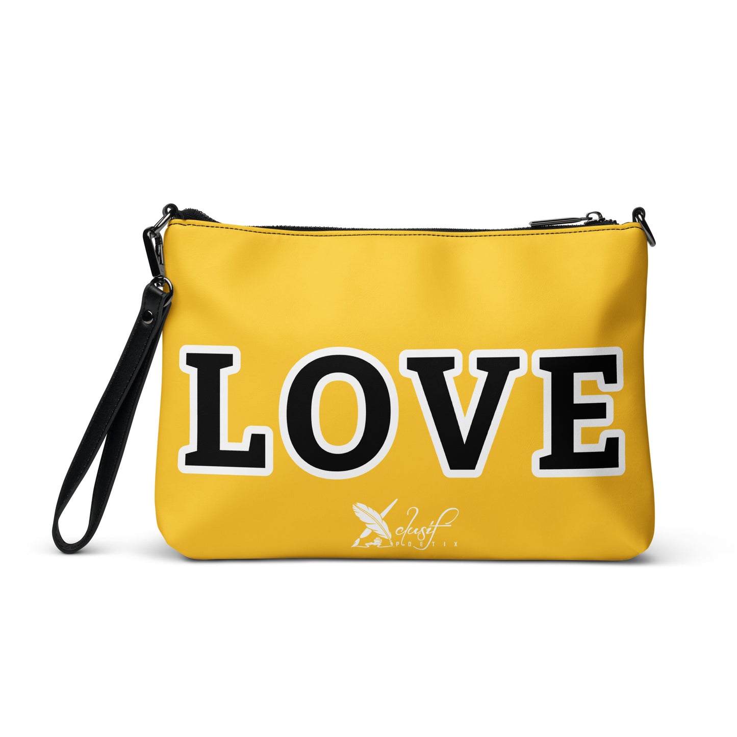 LOVE BY XCLUSIF POETIX YELLOW & BLACK Crossbody bag