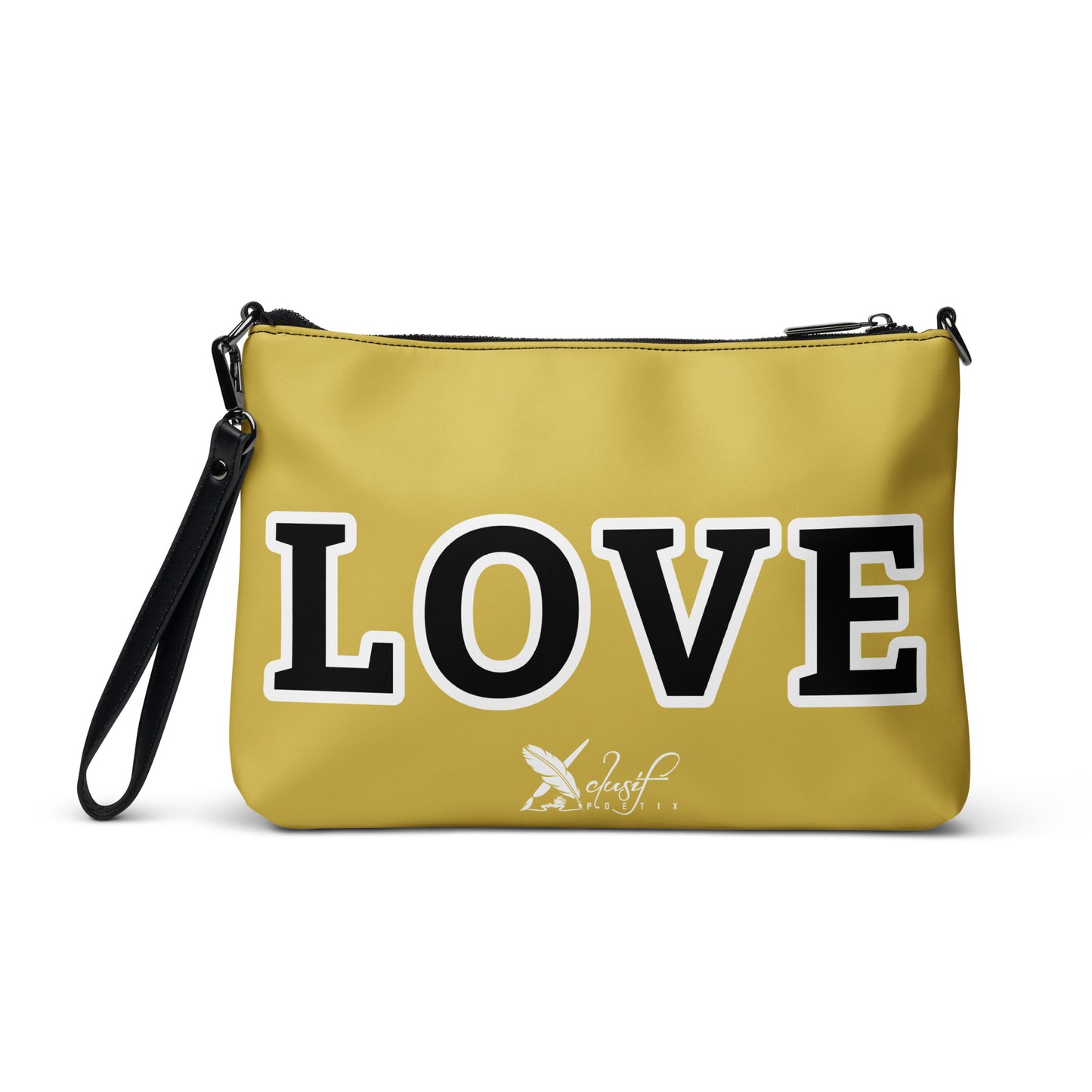 LOVE BY XCLUSIF POETIX GOLD & BLACK Crossbody bag