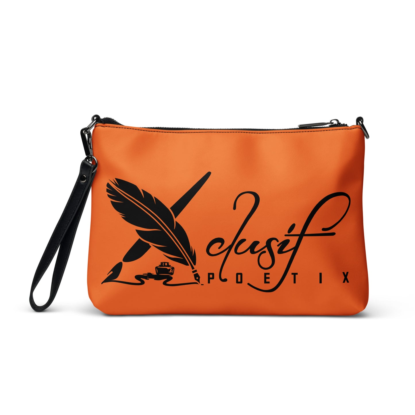 "LOVE ALWAYS WINS" BY XCLUSIF POETIX ORANGE Crossbody bag