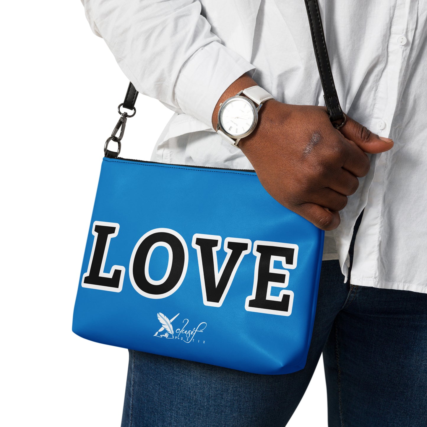 LOVE BY XCLUSIF POETIX BLUE & BLACK Crossbody bag