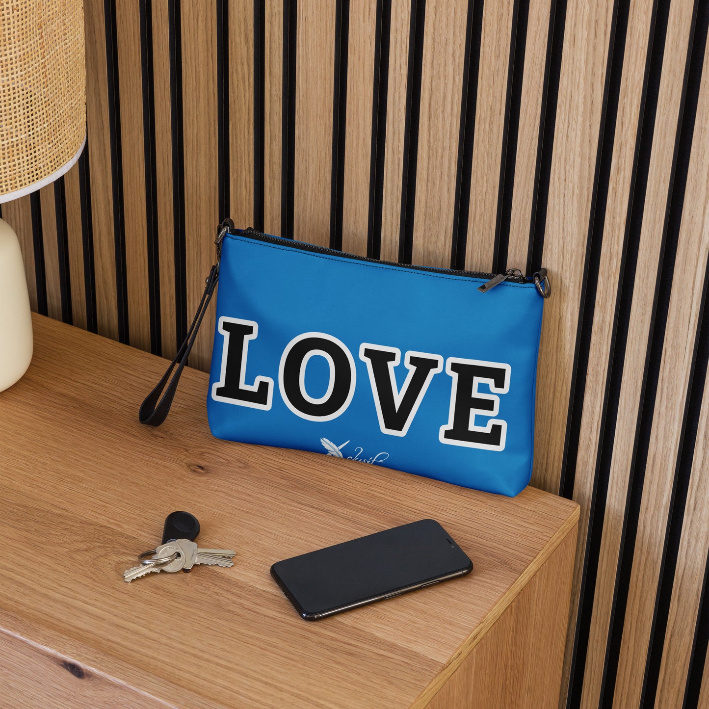 LOVE BY XCLUSIF POETIX BLUE & BLACK Crossbody bag