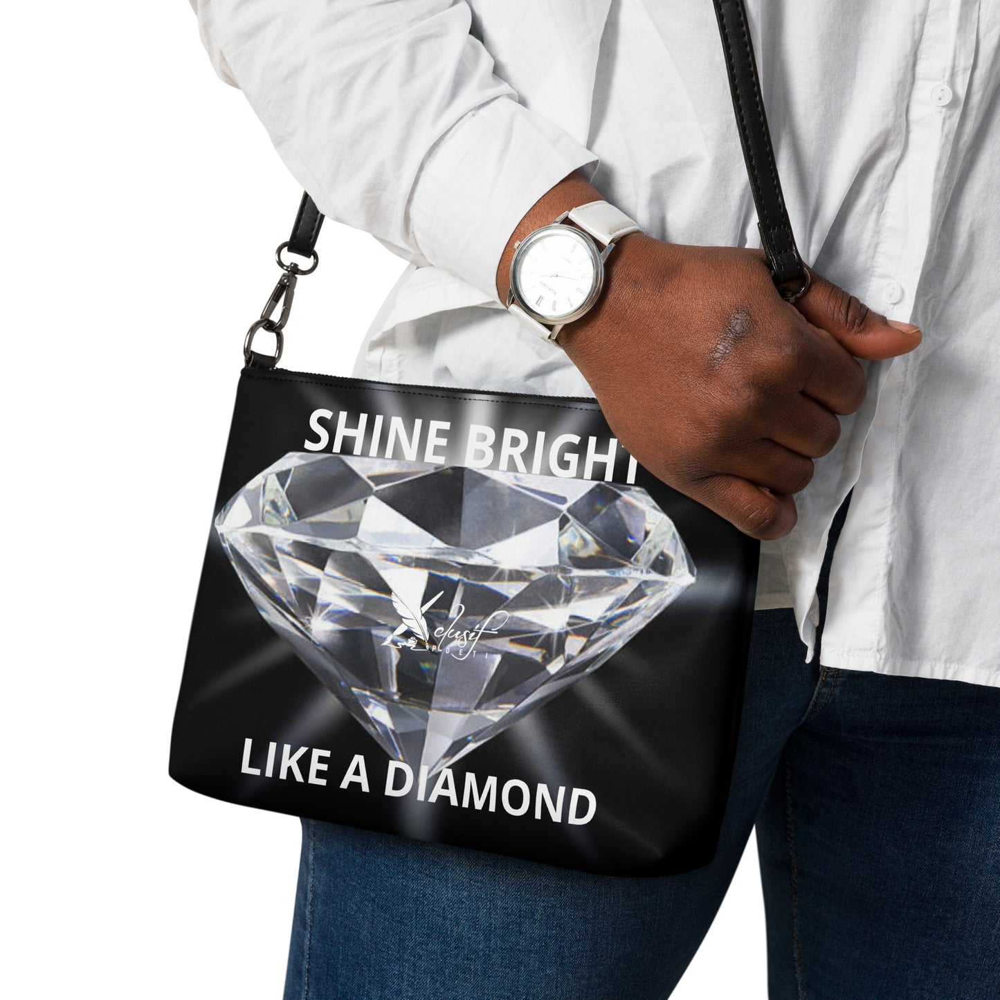 "SHINE BRIGHT LIKE A DIAMOND" BY XCLUSIF POETIX Crossbody bag