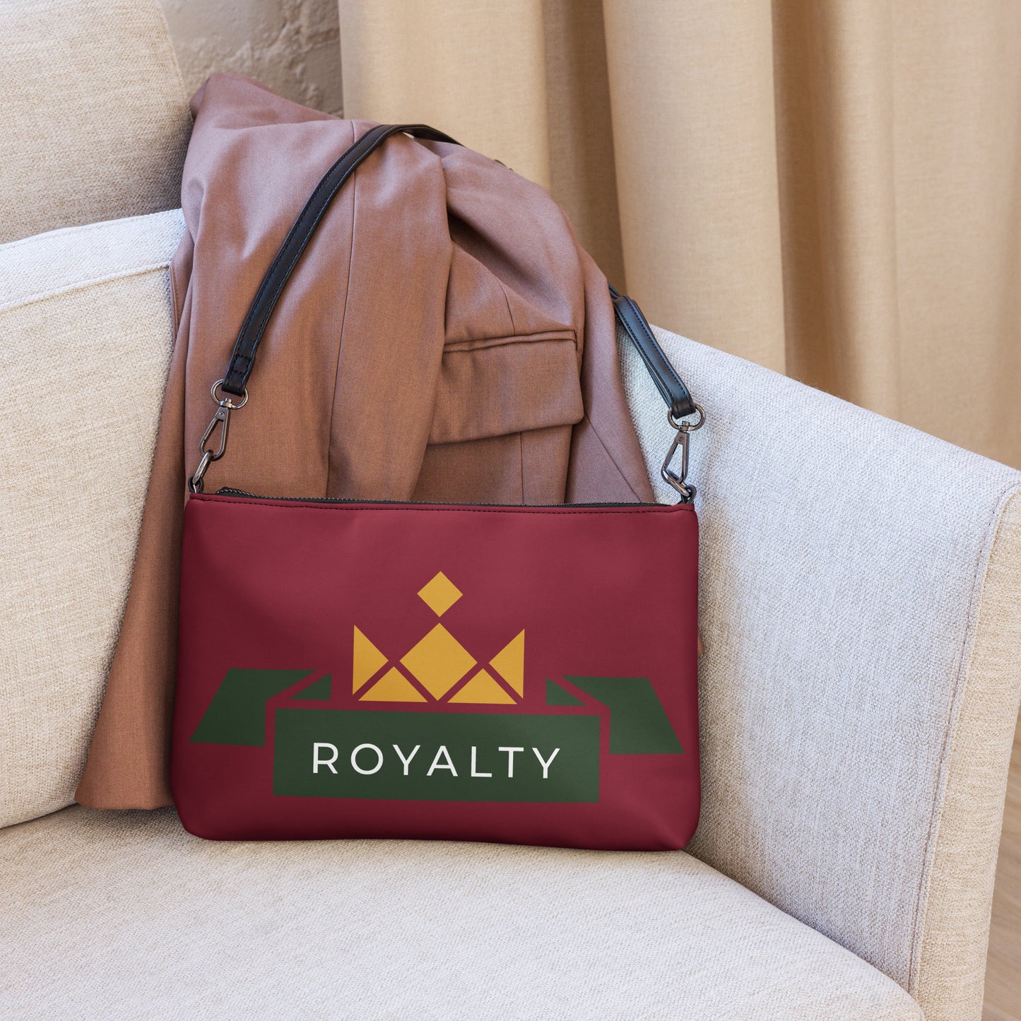 ROYALTY BY XCLUSIF POETIX BURGUNDY Crossbody bag