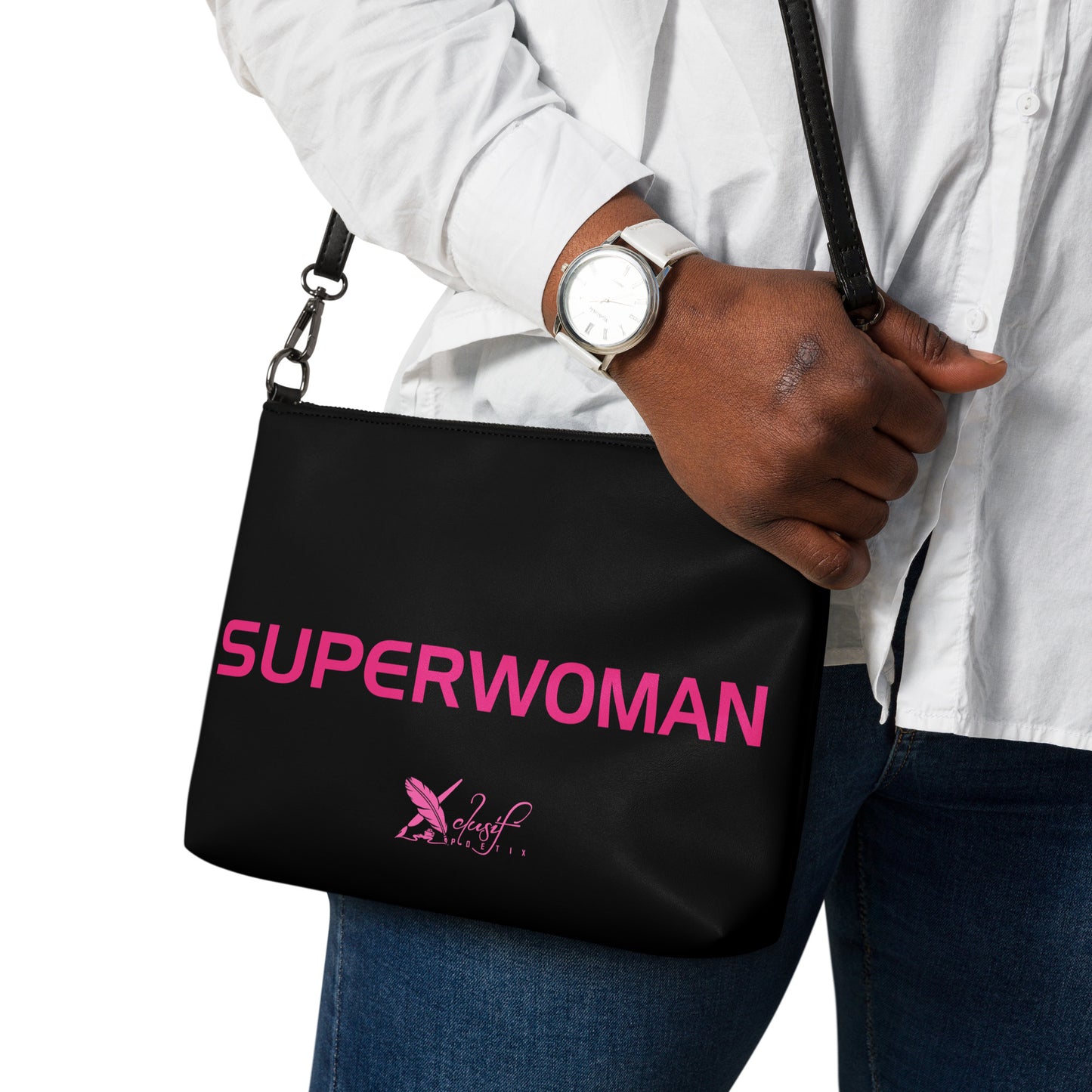 SUPERWOMAN BY XCLUSIF POETIX BLACK & PINK Crossbody bag