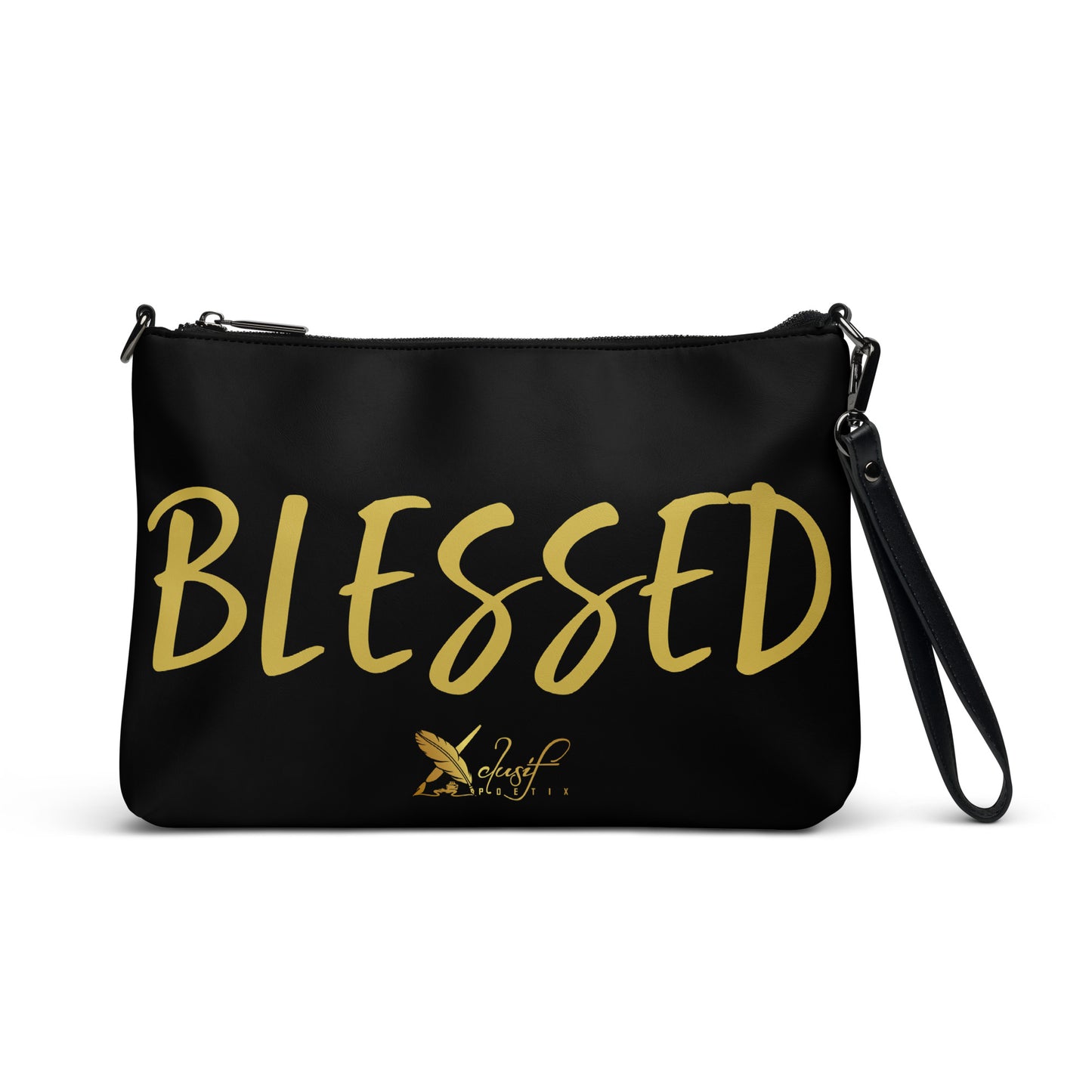 BLESSED BY XCLUSIF POETIX BLACK & GOLD Crossbody bag