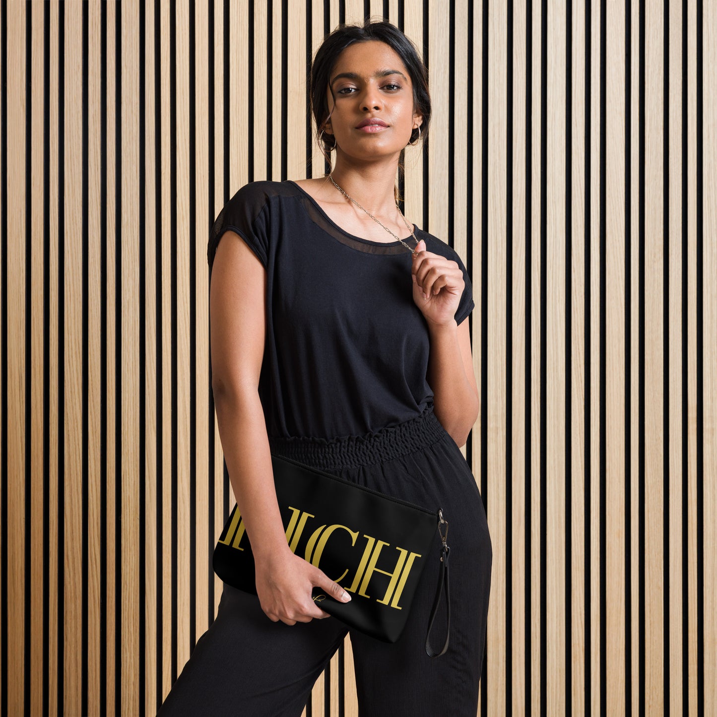 RICH BY XCLUSIF POETIX BLACK & GOLD Crossbody bag