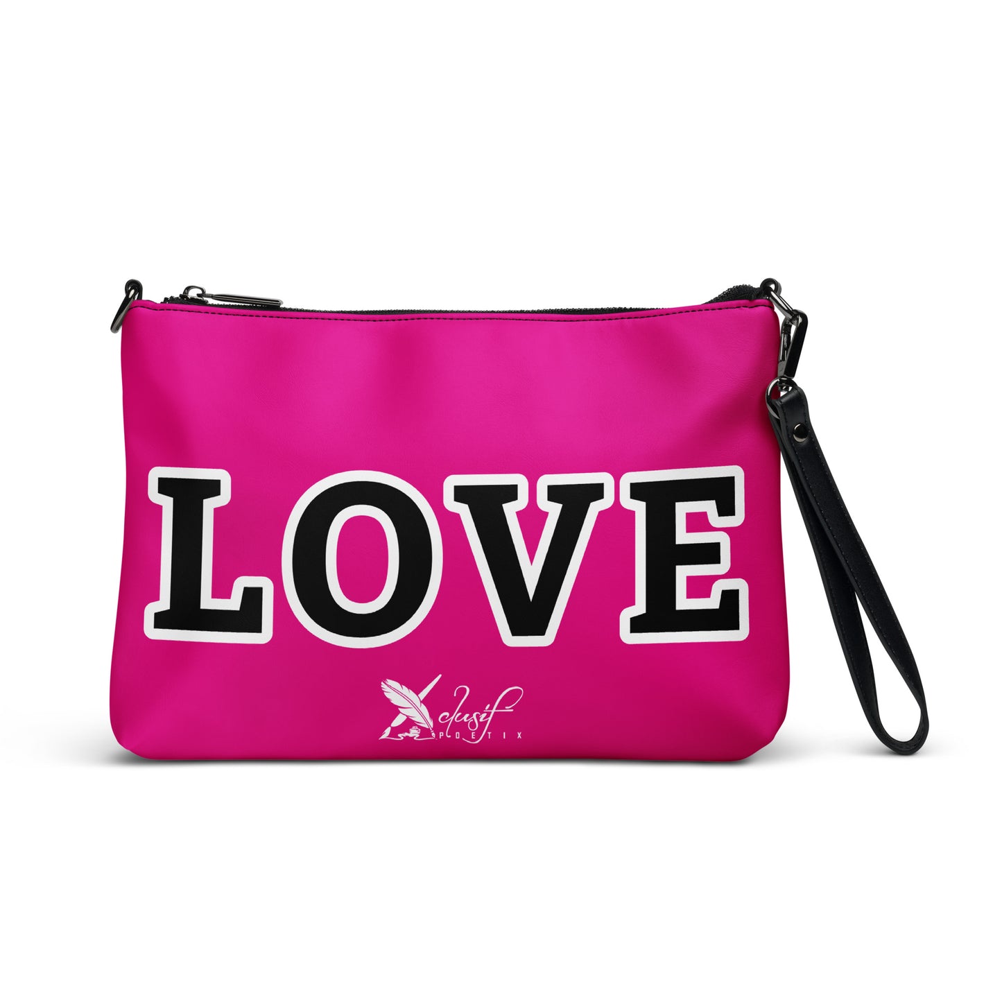 LOVE BY XCLUSIF POETIX HOT PINK & BLACK Crossbody bag