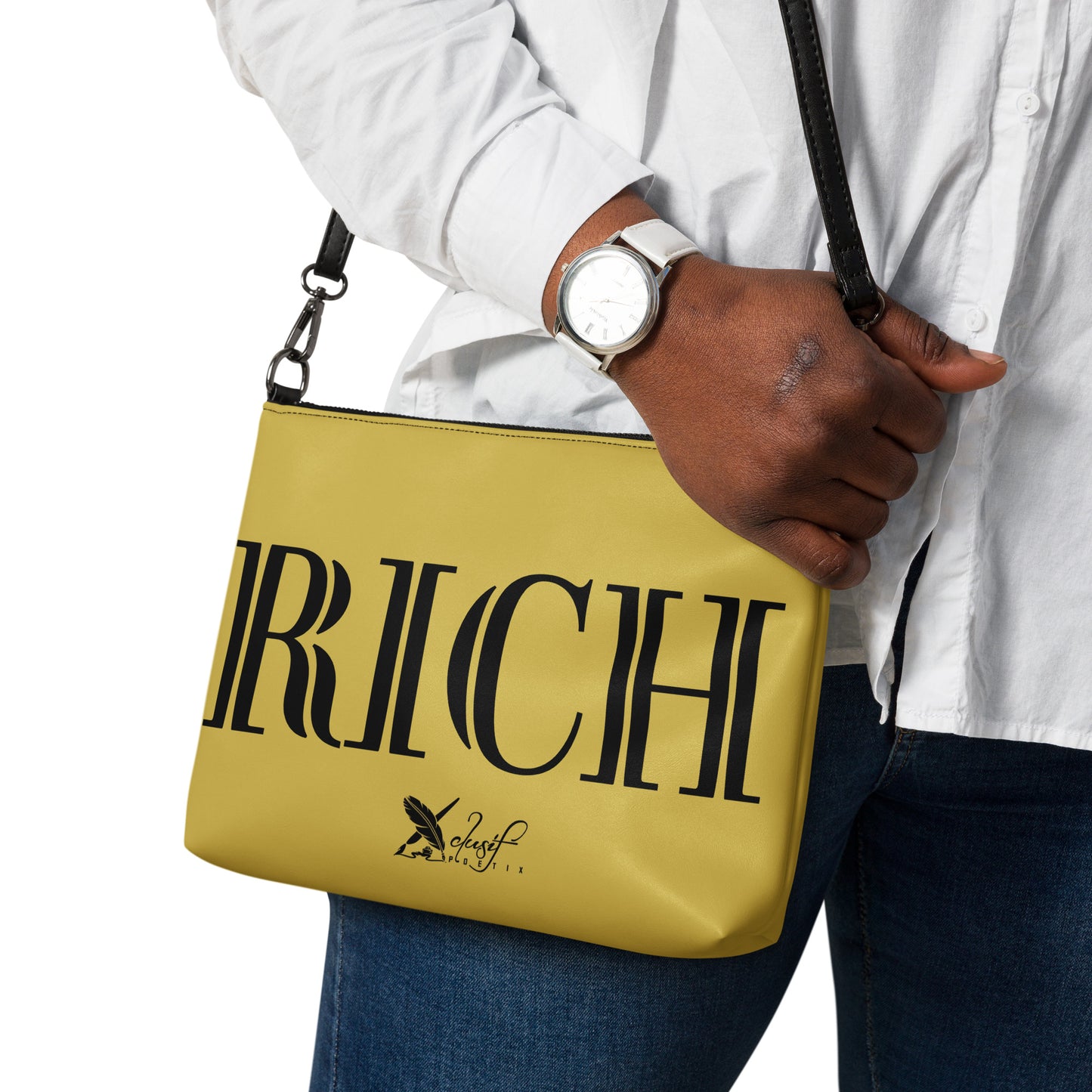 RICH BY XCLUSIF POETIX GOLD & BLACK Crossbody bag