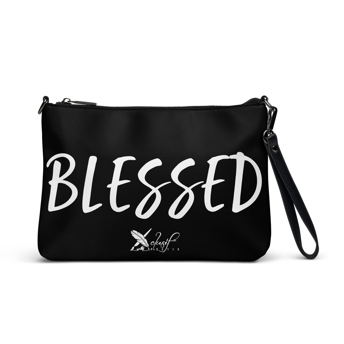 BLESSED BY XCLUSIF POETIX BLACK & WHITE Crossbody bag