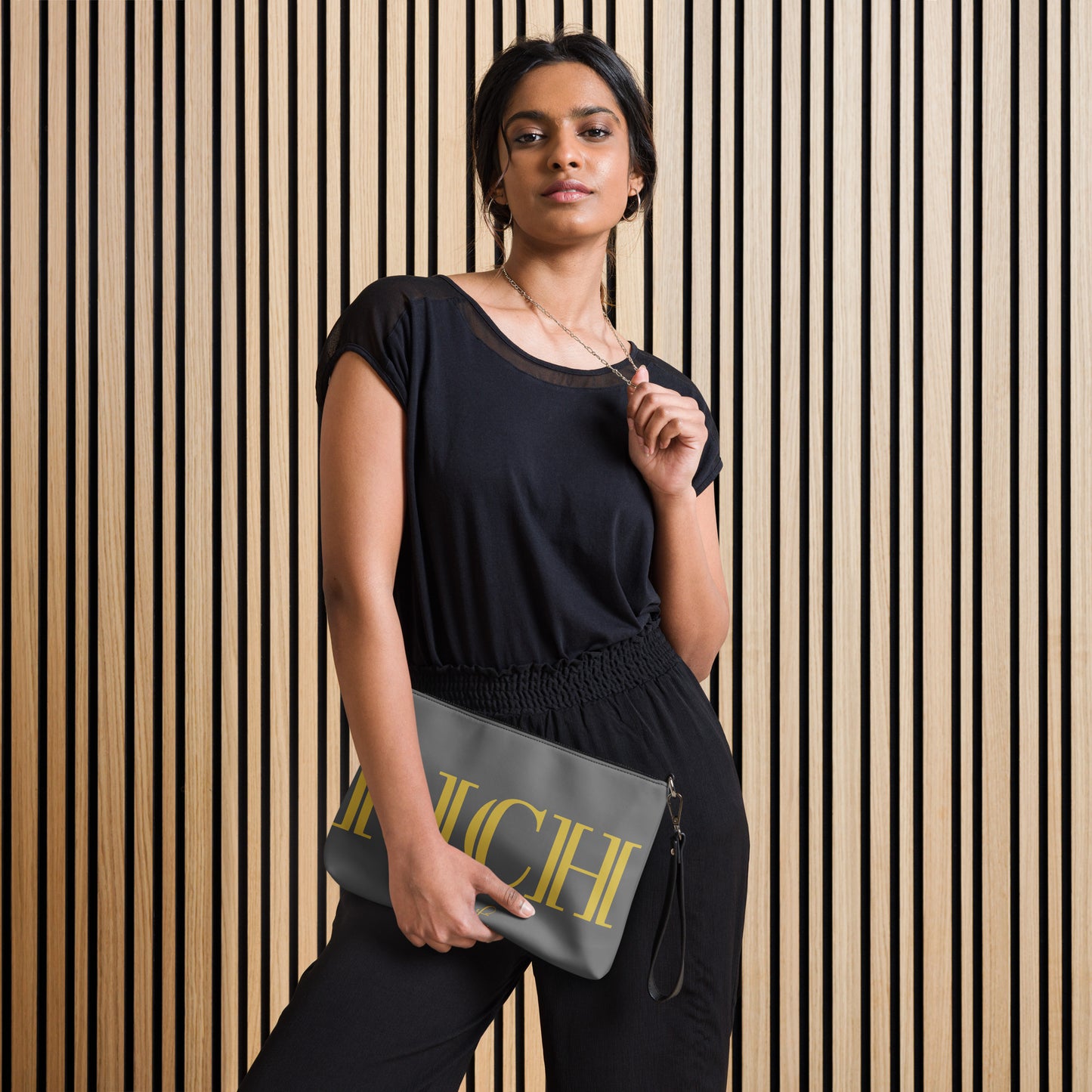 RICH BY XCLUSIF POETIX GREY & GOLD Crossbody bag