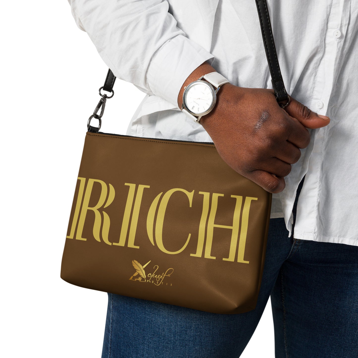 RICH BY XCLUSIF POETIX BROWN & GOLD Crossbody bag