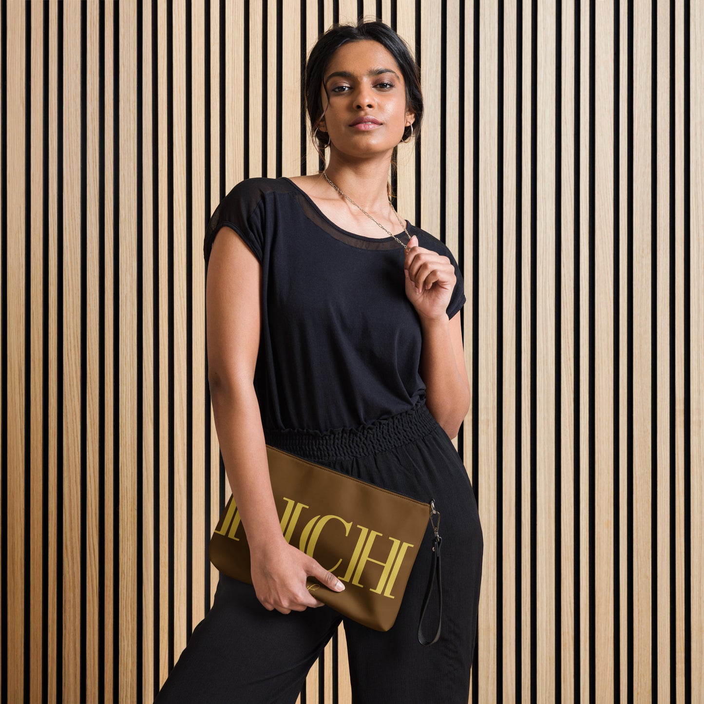 RICH BY XCLUSIF POETIX BROWN & GOLD Crossbody bag