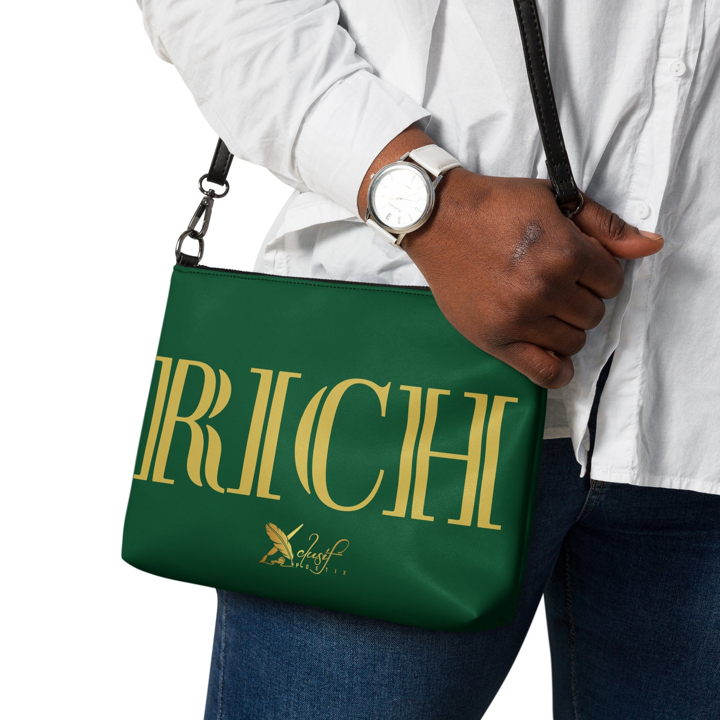 RICH BY XCLUSIF POETIX GREEN & GOLD Crossbody bag