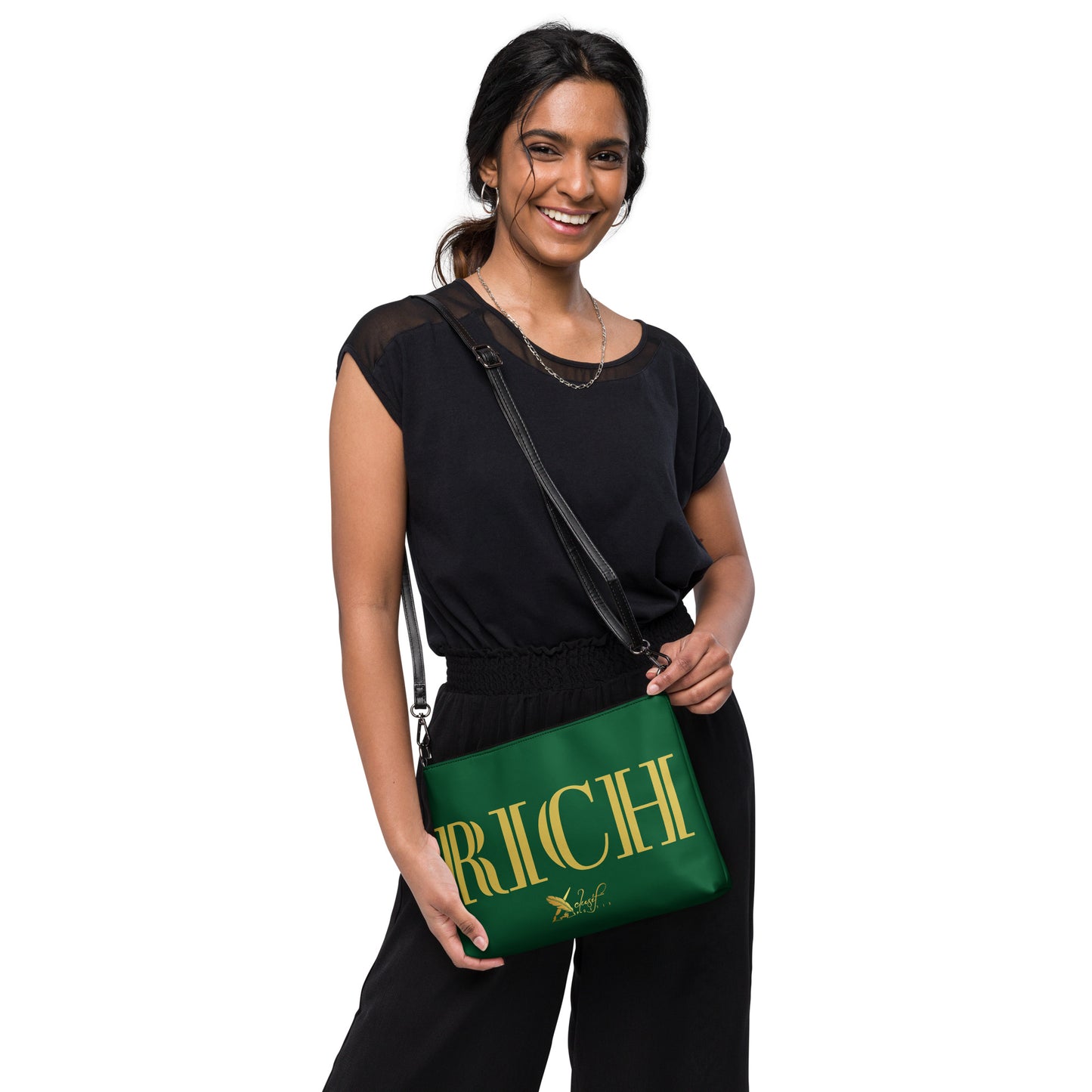 RICH BY XCLUSIF POETIX GREEN & GOLD Crossbody bag