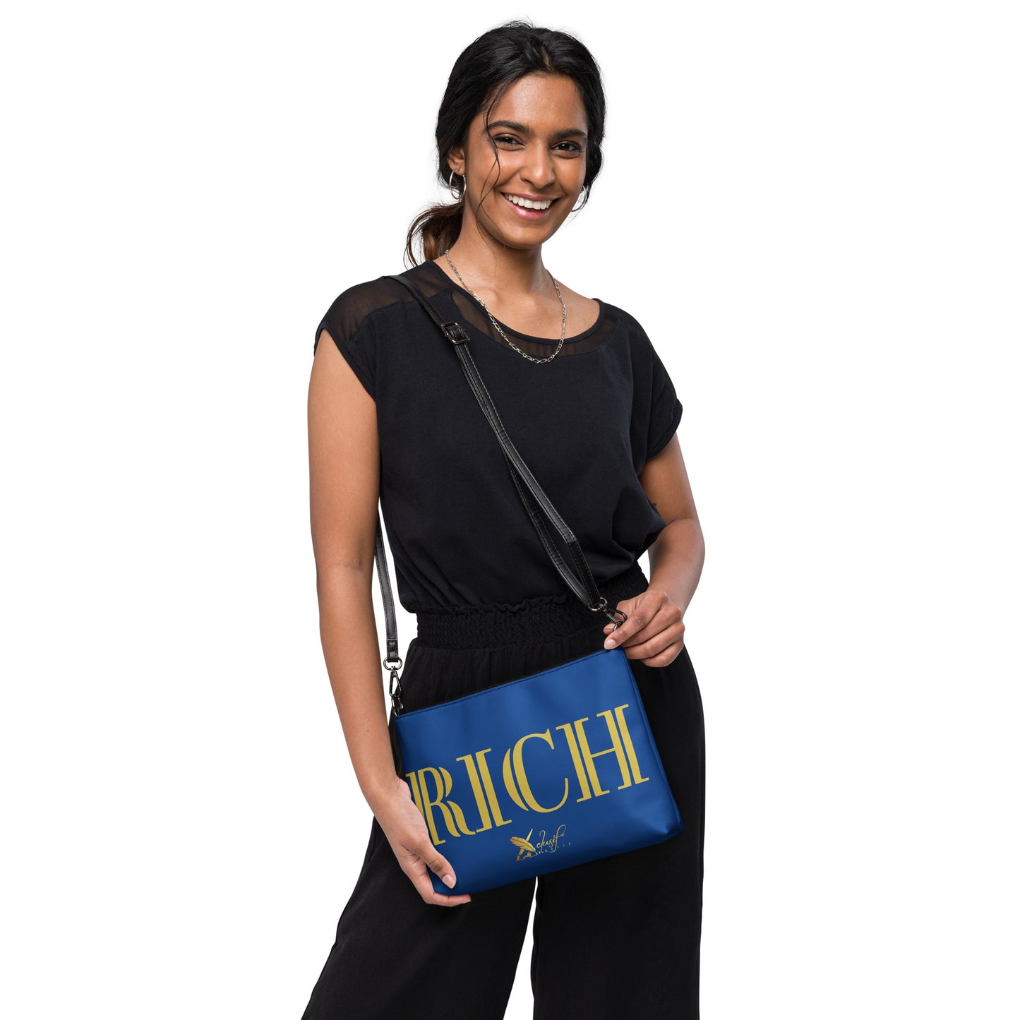 RICH BY XCLUSIF POETIX BLUE & GOLD Crossbody bag