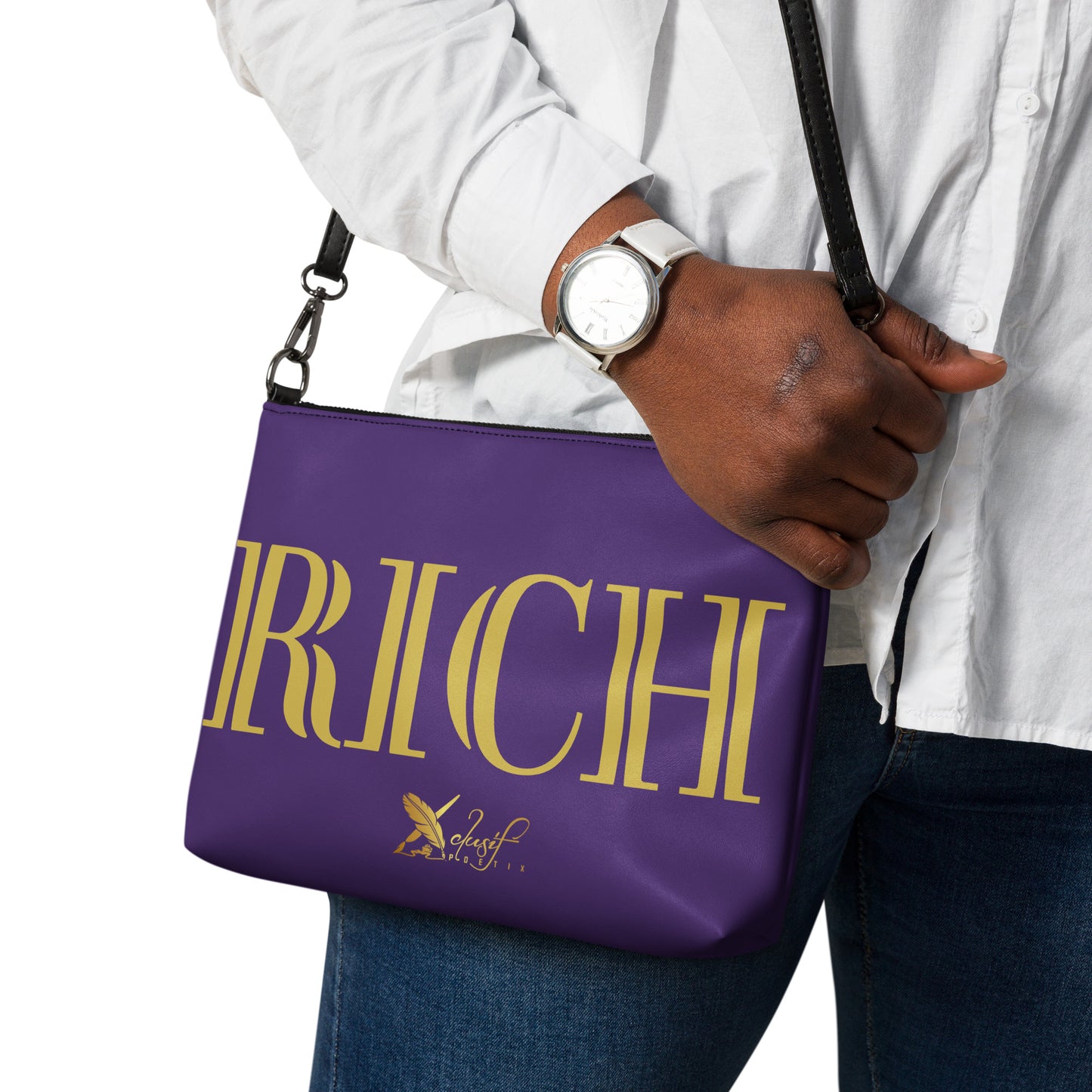 RICH BY XCLUSIF POETIX PURPLE & GOLD Crossbody bag