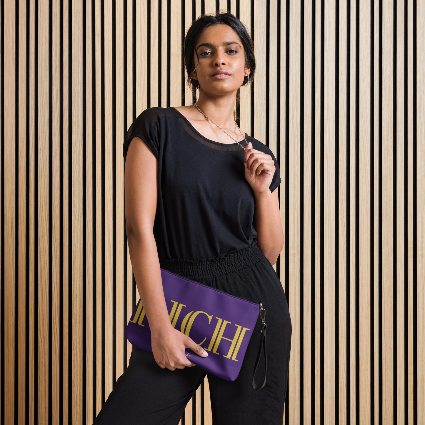 RICH BY XCLUSIF POETIX PURPLE & GOLD Crossbody bag