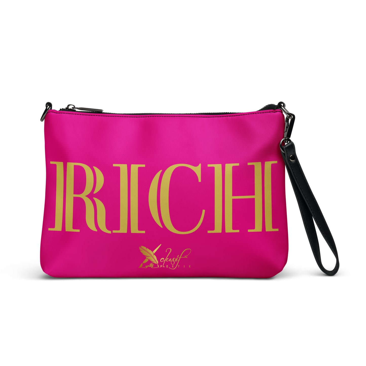 RICH BY XCLUSIF POETIX HOT PINK & GOLD Crossbody bag