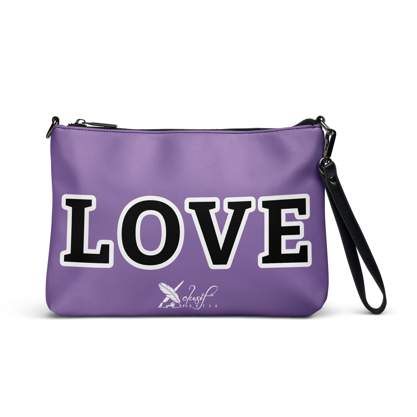 LOVE BY XCLUSIF POETIX PURPLE & BLACK Crossbody bag