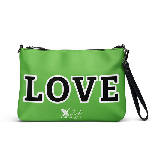 LOVE BY XCLUSIF POETIX GREEN & BLACK Crossbody bag