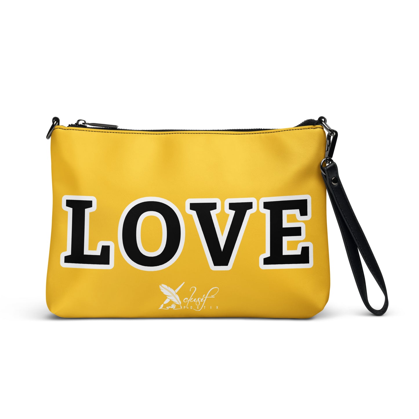 LOVE BY XCLUSIF POETIX YELLOW & BLACK Crossbody bag