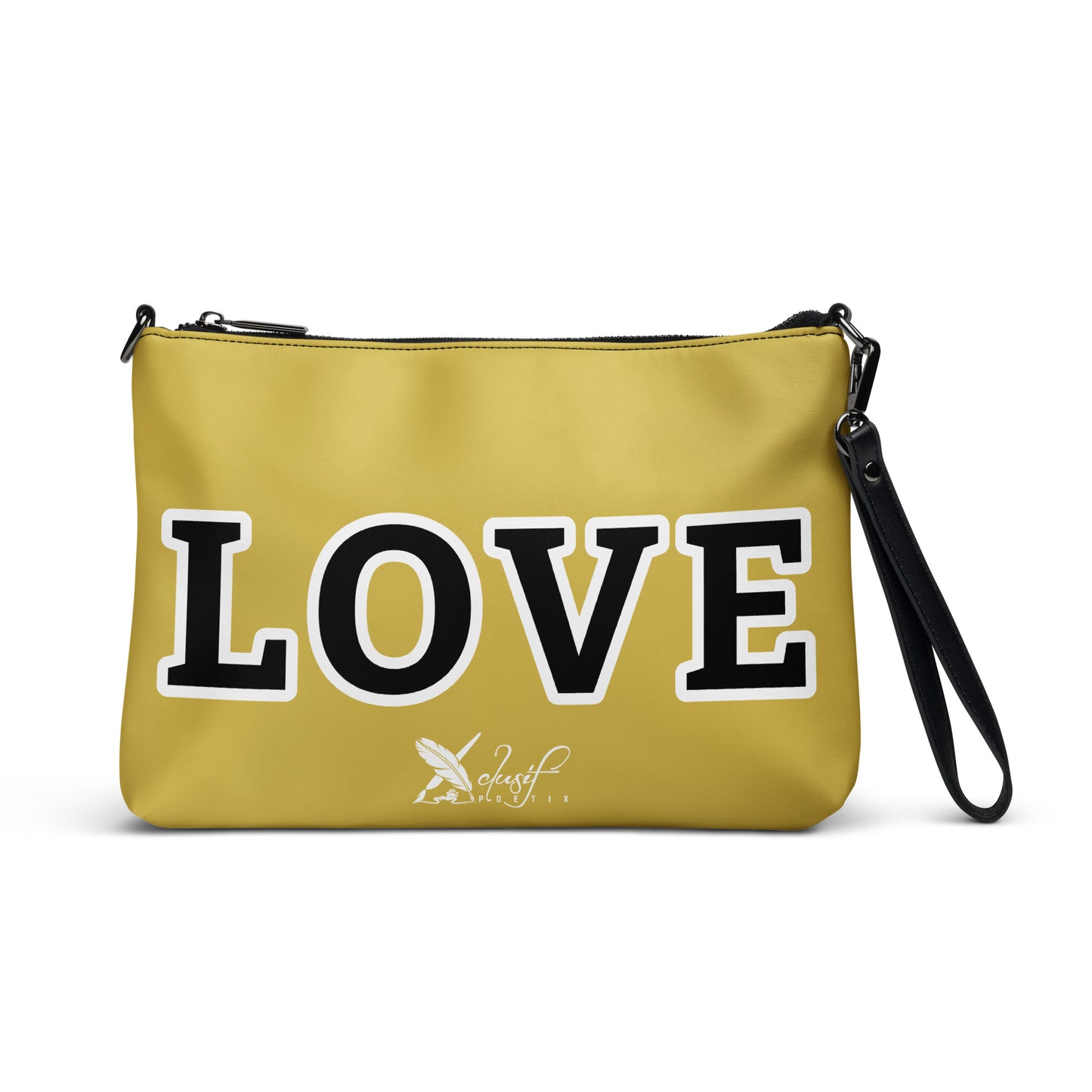 LOVE BY XCLUSIF POETIX GOLD & BLACK Crossbody bag