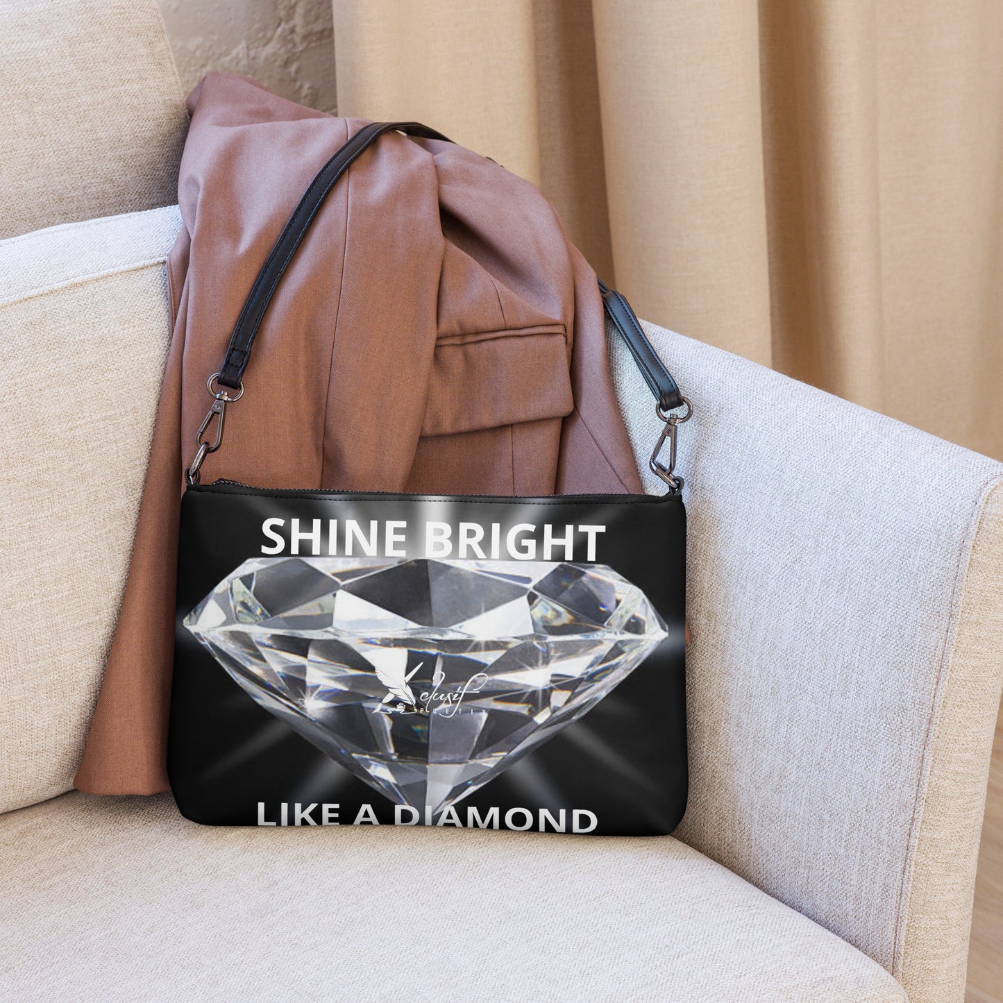 "SHINE BRIGHT LIKE A DIAMOND" BY XCLUSIF POETIX Crossbody bag