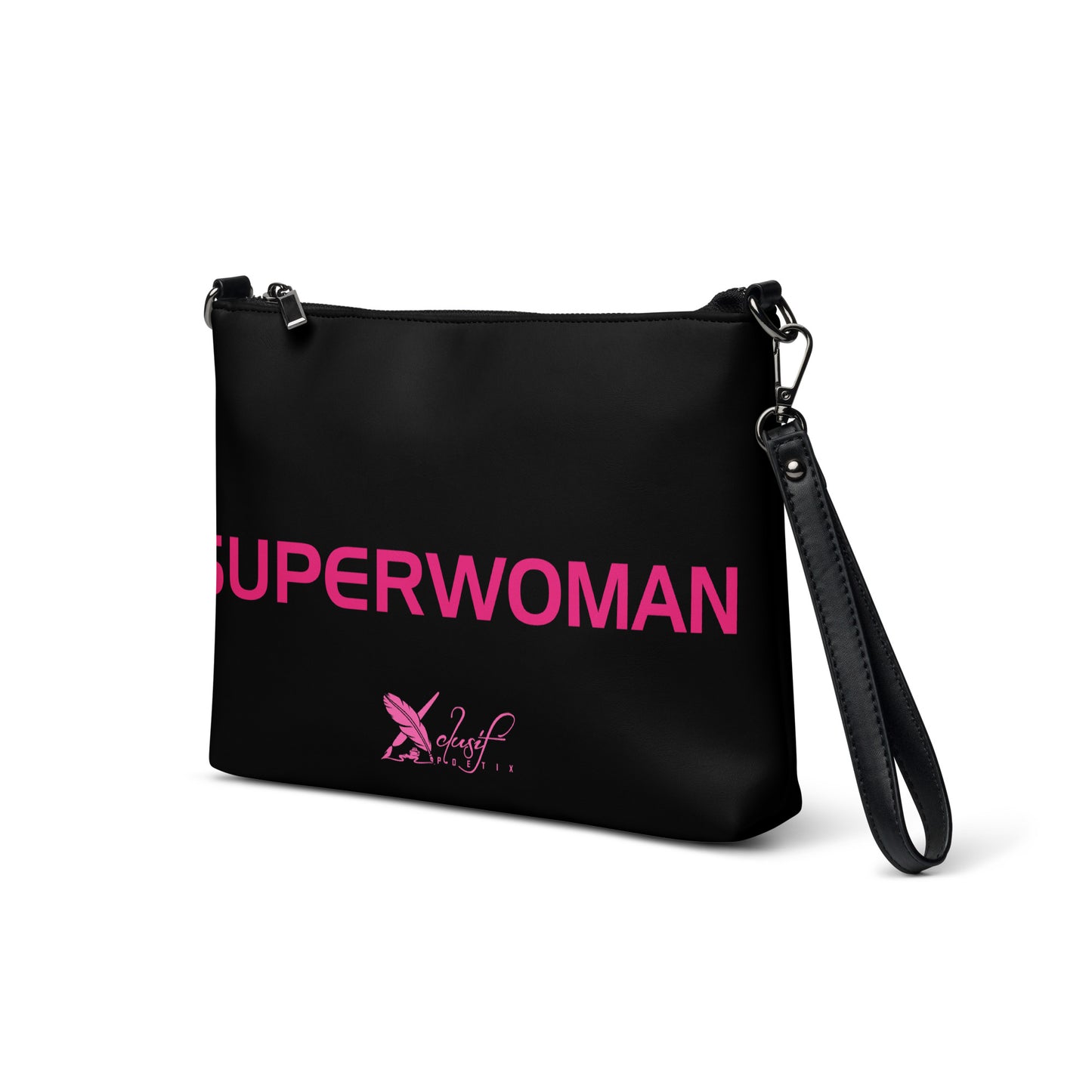 SUPERWOMAN BY XCLUSIF POETIX BLACK & PINK Crossbody bag