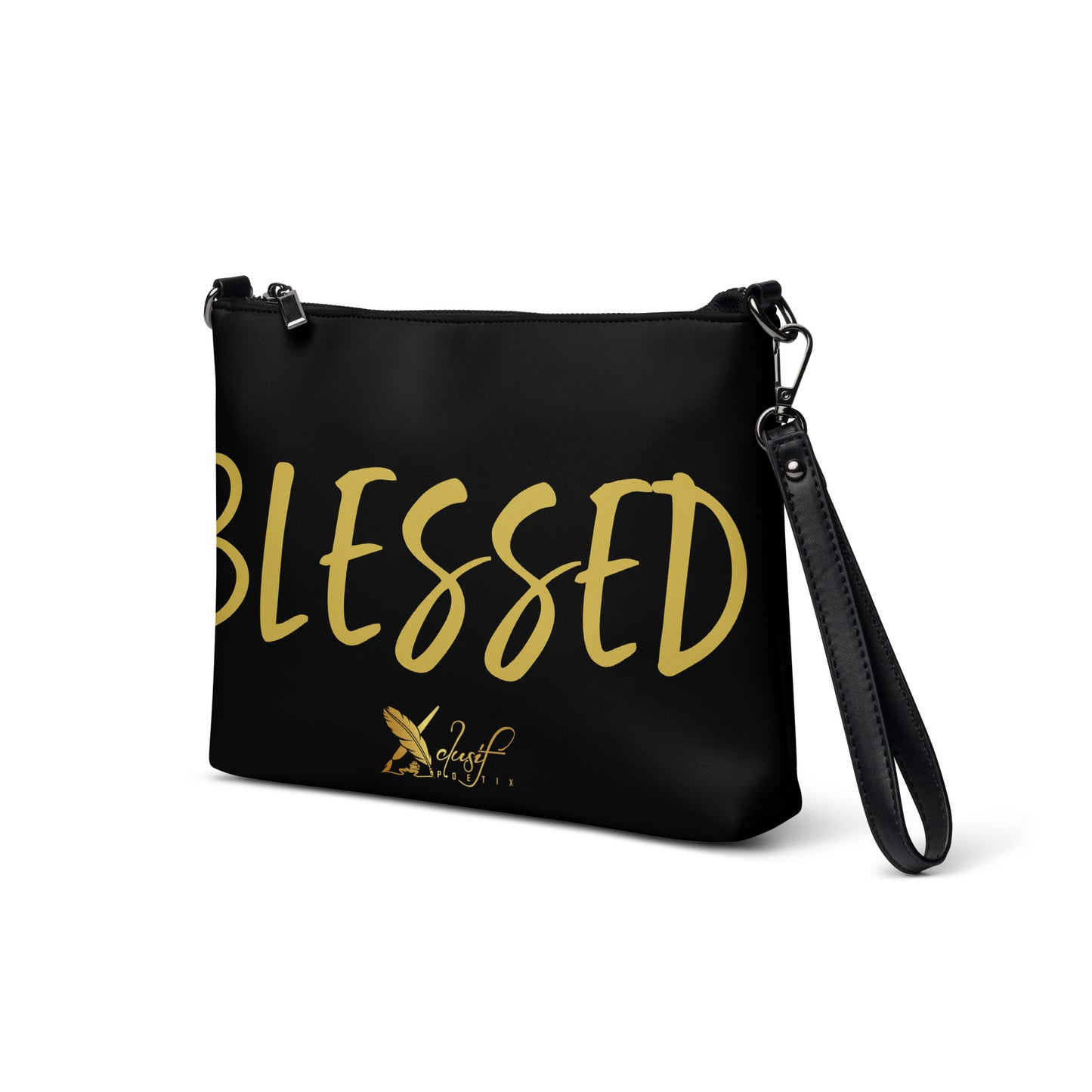 BLESSED BY XCLUSIF POETIX BLACK & GOLD Crossbody bag