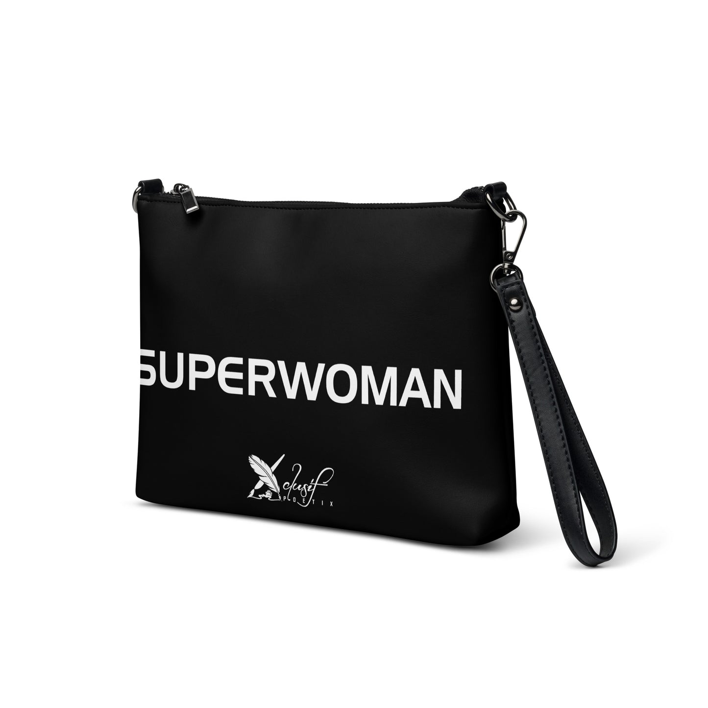 SUPERWOMAN BY XCLUSIF POETIX BLACK & WHITE Crossbody bag