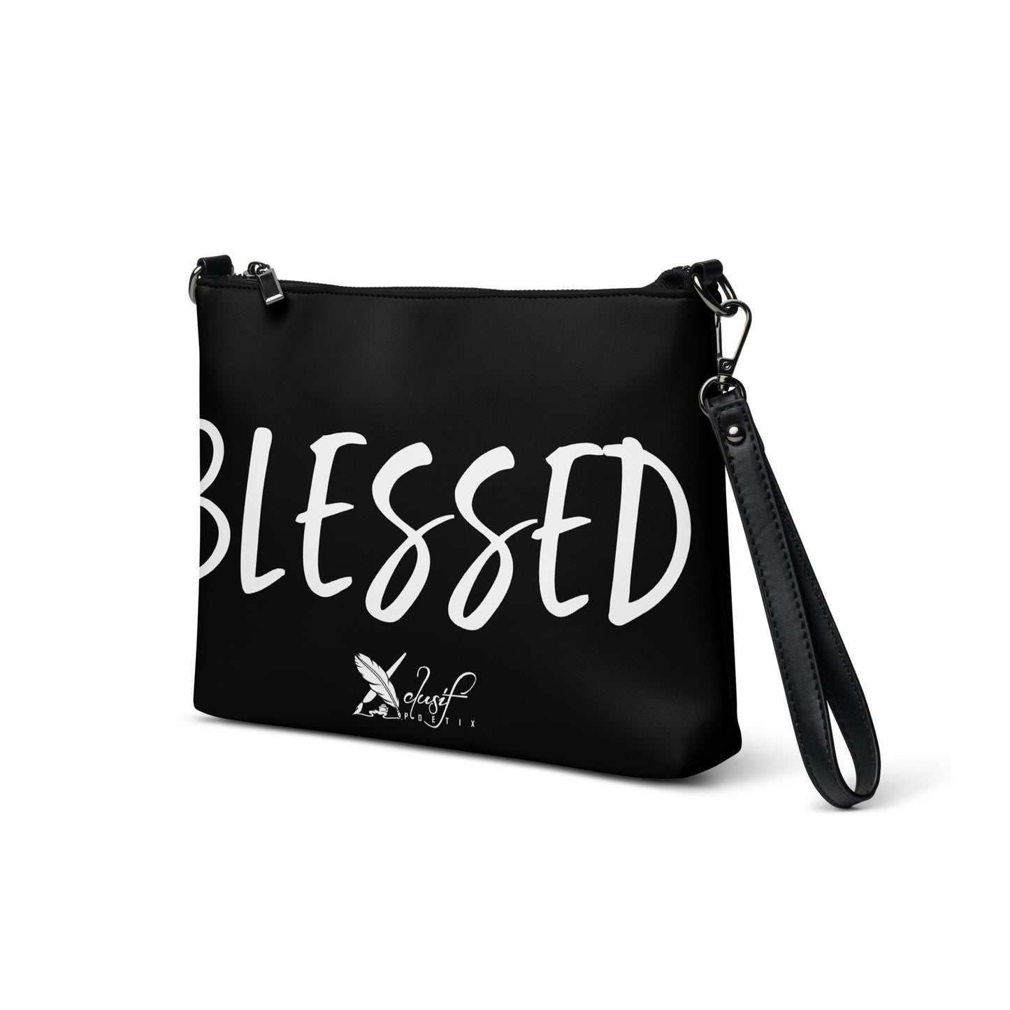 BLESSED BY XCLUSIF POETIX BLACK & WHITE Crossbody bag