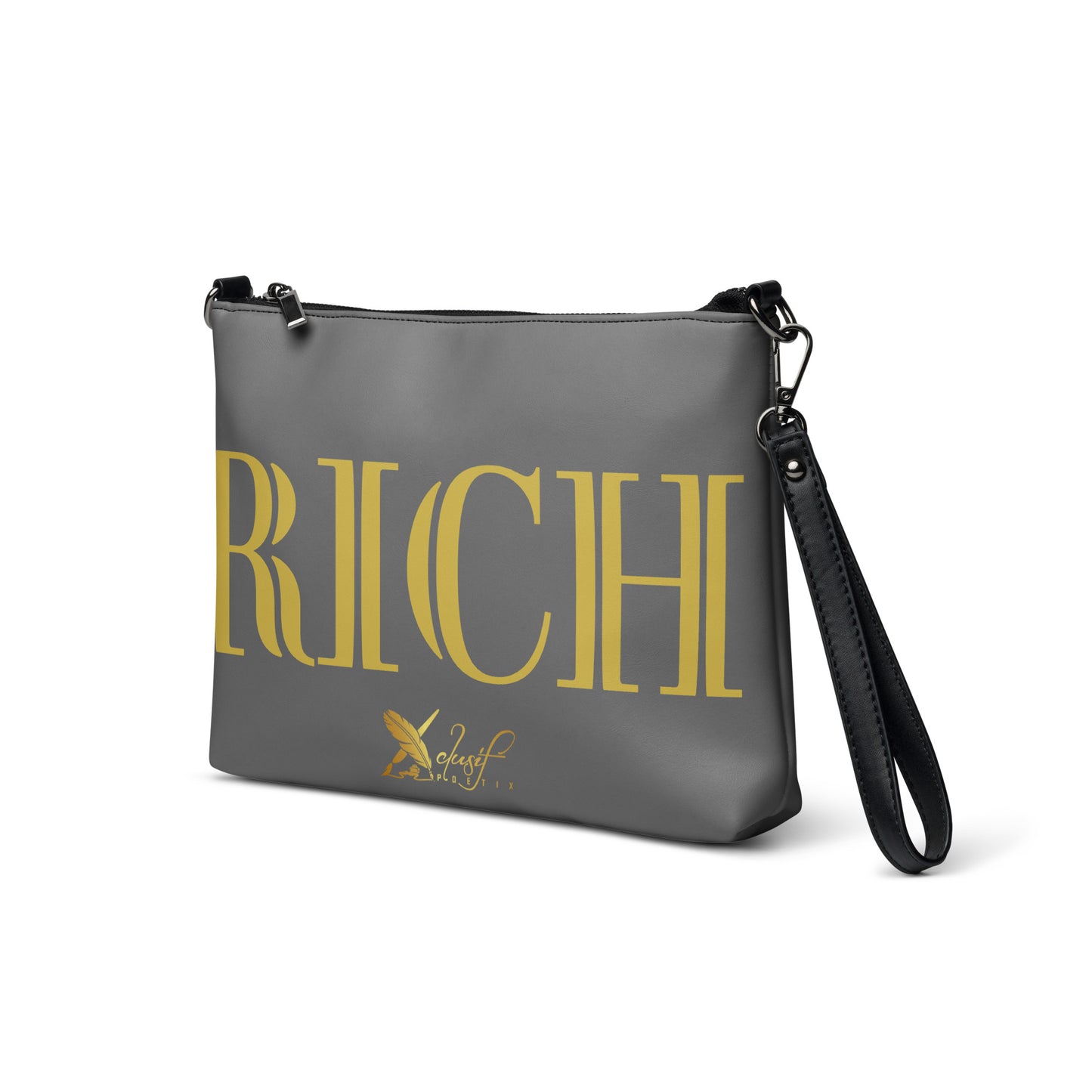 RICH BY XCLUSIF POETIX GREY & GOLD Crossbody bag