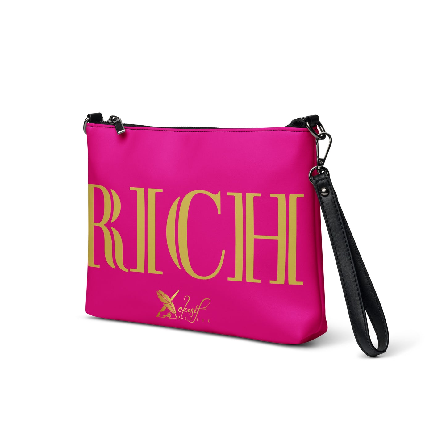 RICH BY XCLUSIF POETIX HOT PINK & GOLD Crossbody bag