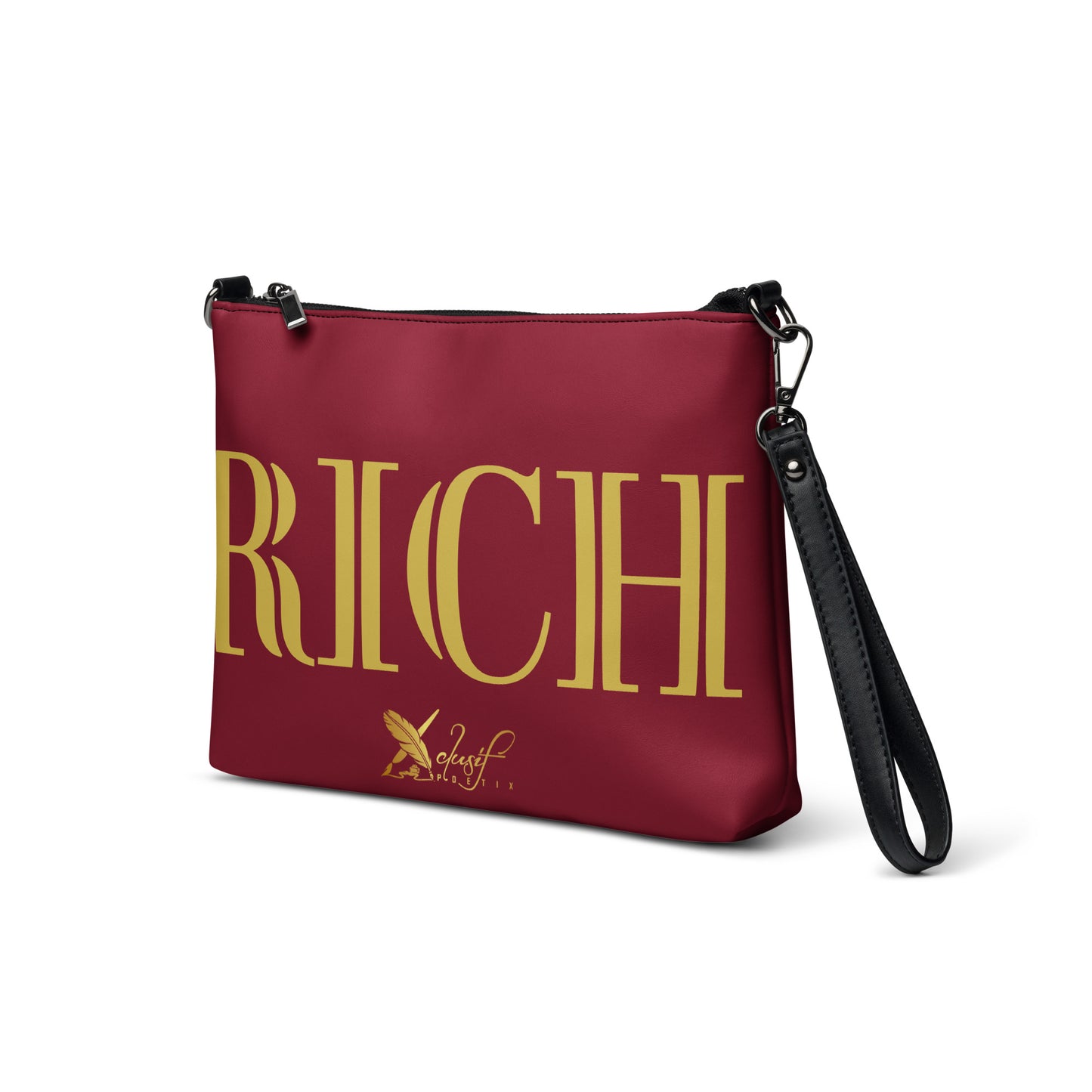 RICH BY XCLUSIF POETIX BURGUNDY & GOLD Crossbody bag