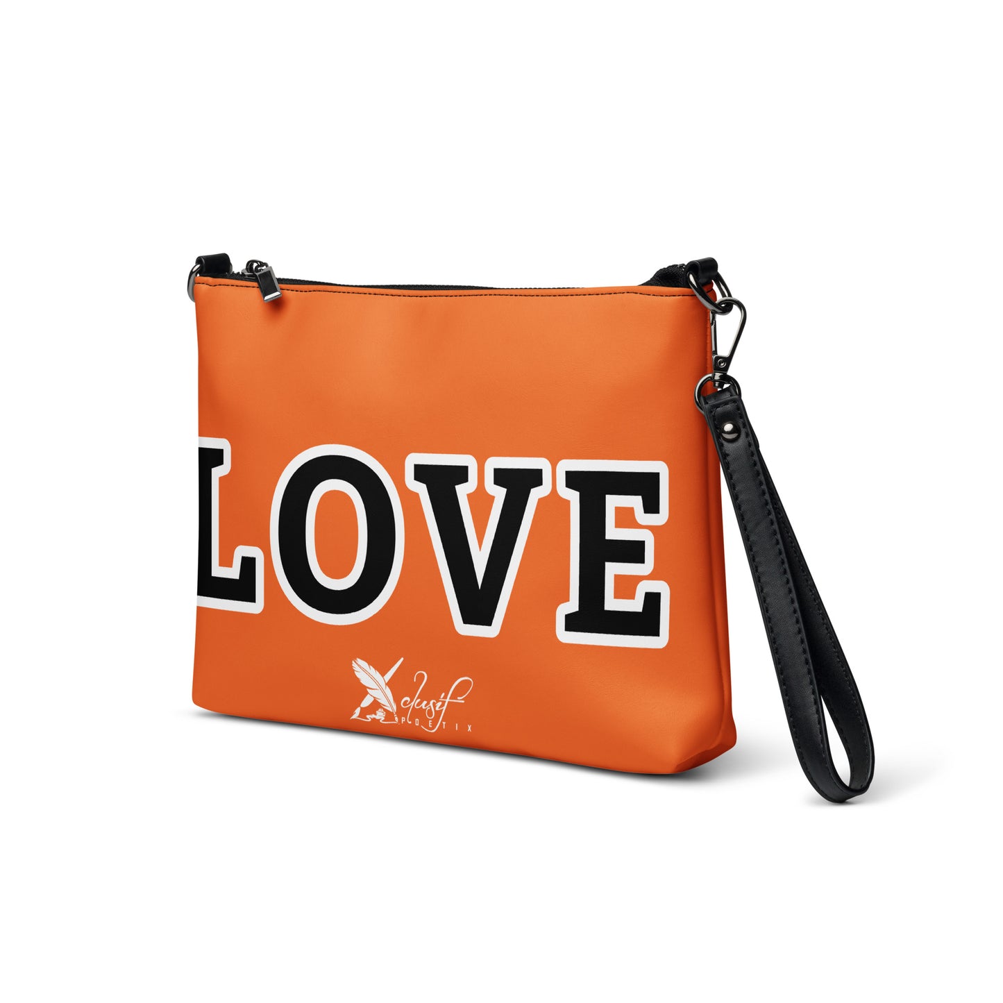 LOVE BY XCLUSIF POETIX ORANGE & BLACK Crossbody bag