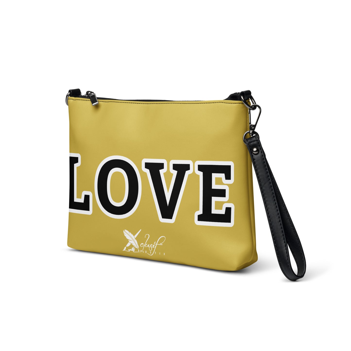 LOVE BY XCLUSIF POETIX GOLD & BLACK Crossbody bag