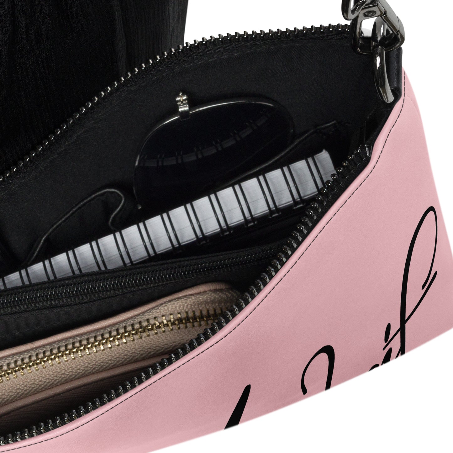 "LOVE ALWAYS WINS" BY XCLUSIF POETIX PINK Crossbody bag