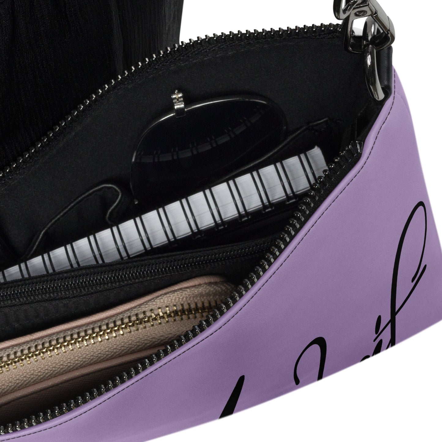 "LOVE ALWAYS WINS" BY XCLUSIF POETIX LIGHT PURPLE Crossbody bag