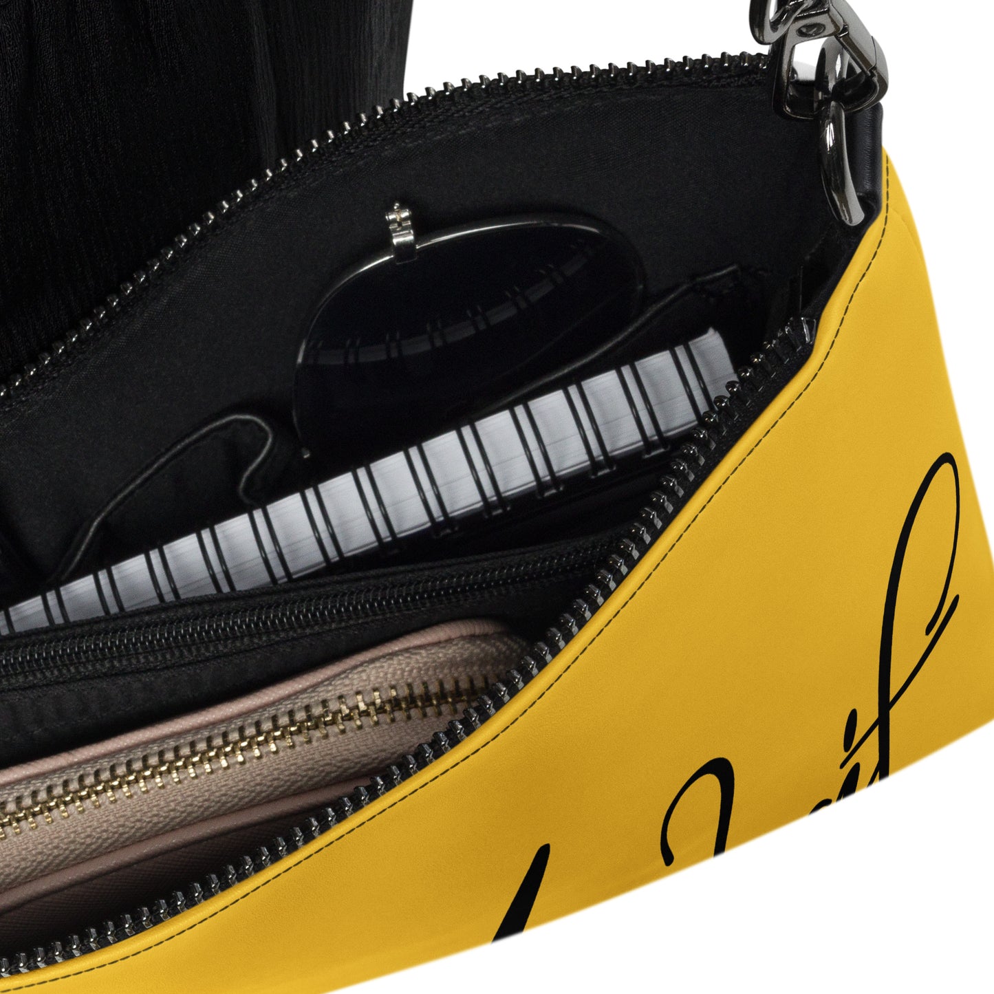 "LOVE ALWAYS WINS" BY XCLUSIF POETIX YELLOW Crossbody bag