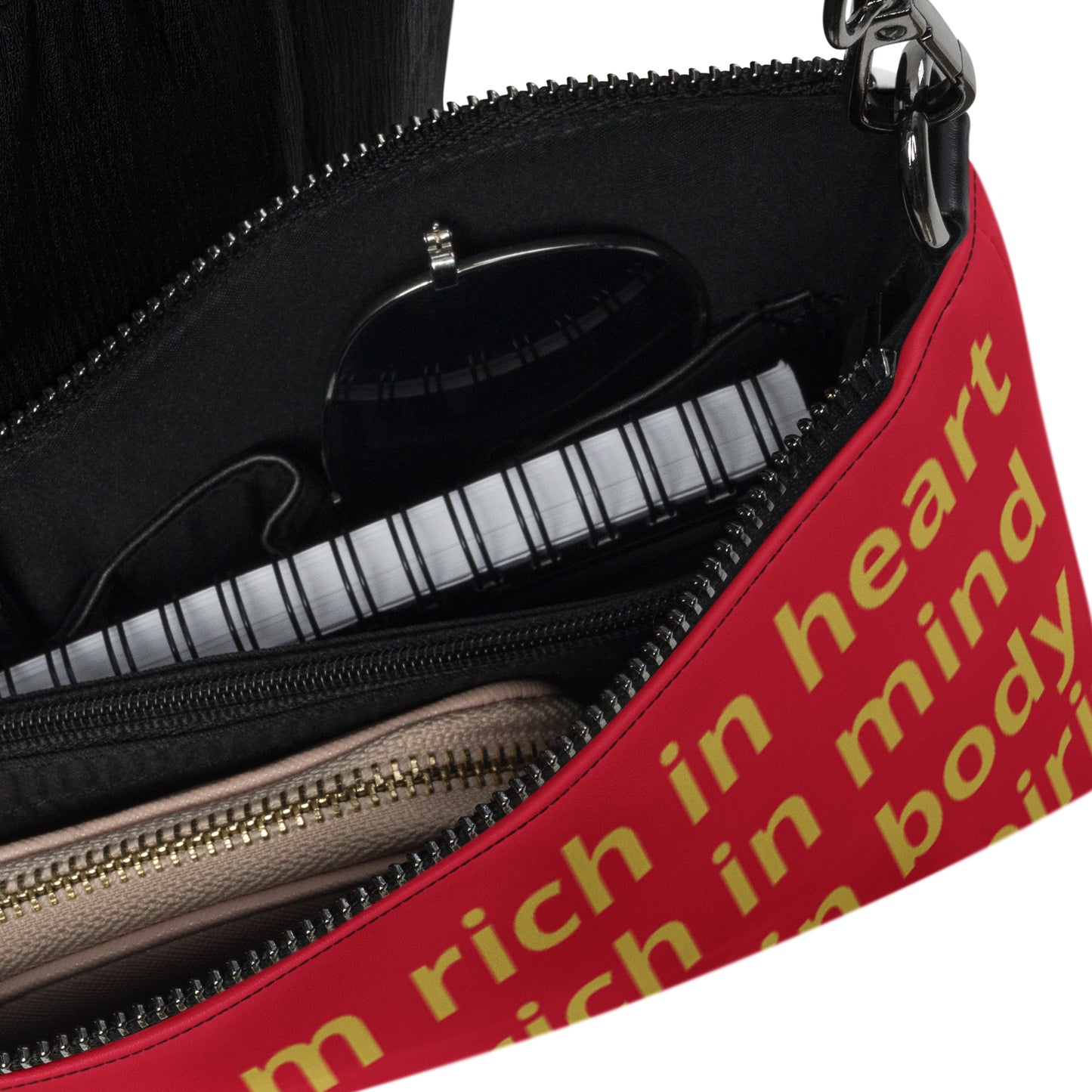 RICH BY XCLUSIF POETIX RED & GOLD Crossbody Bag