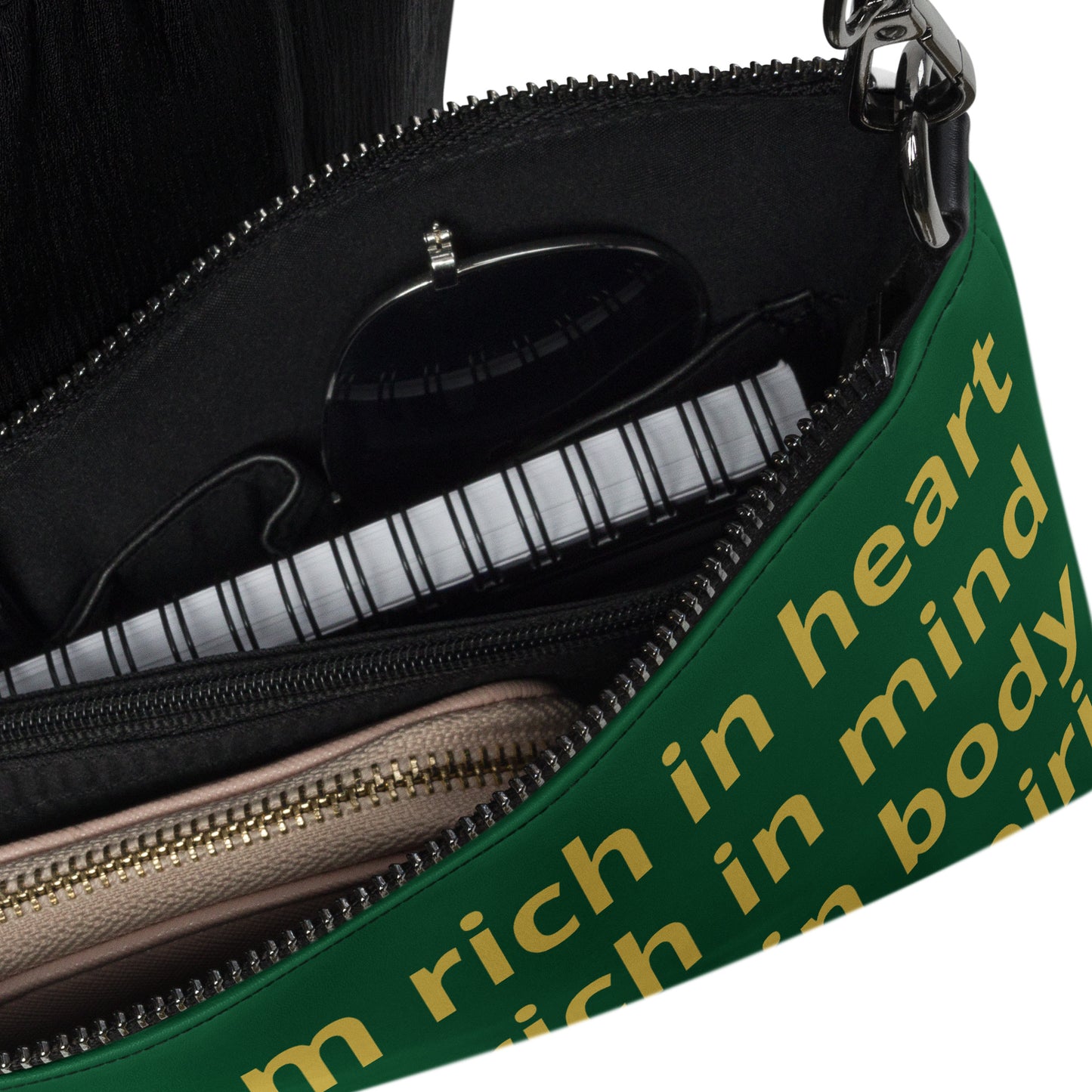 RICH BY XCLUSIF POETIX GREEN & GOLD Crossbody bag