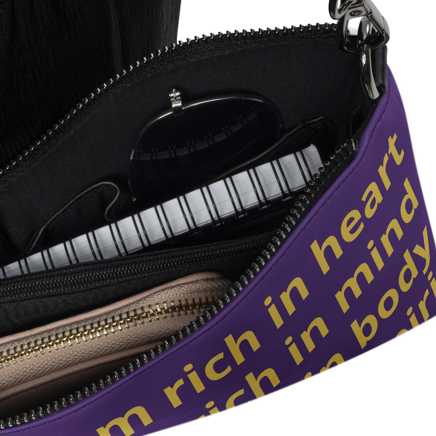 RICH BY XCLUSIF POETIX PURPLE & GOLD Crossbody bag