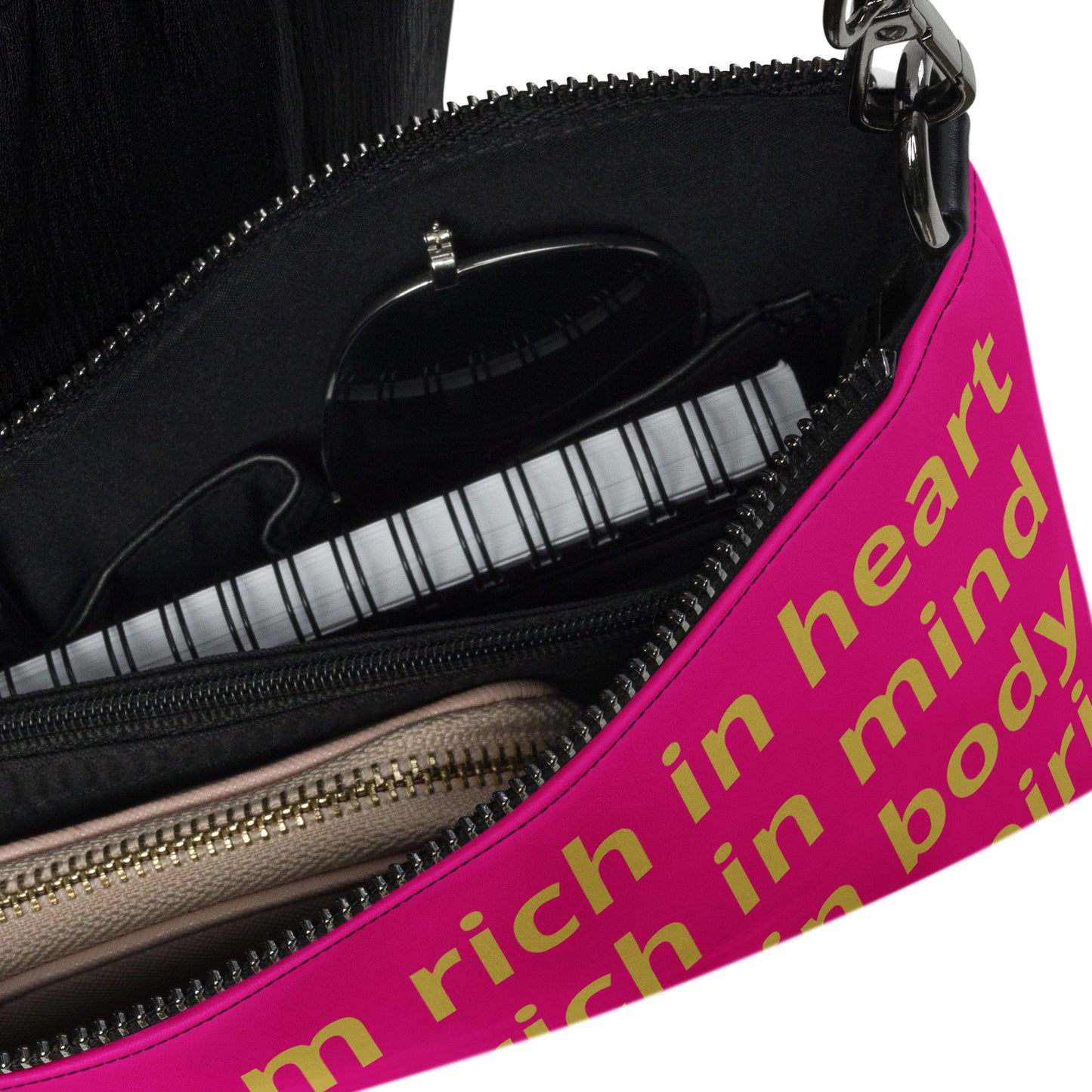 RICH BY XCLUSIF POETIX HOT PINK & GOLD Crossbody bag