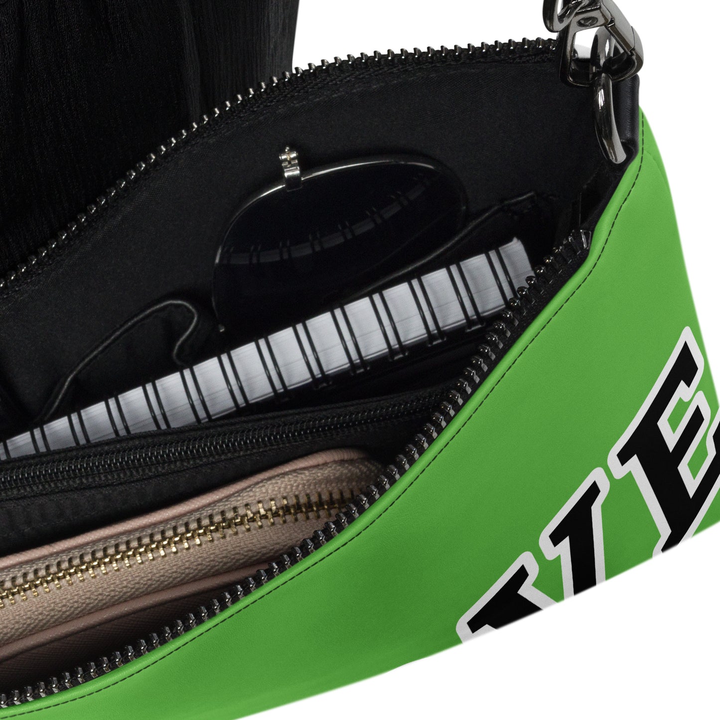 LOVE BY XCLUSIF POETIX GREEN & BLACK Crossbody bag