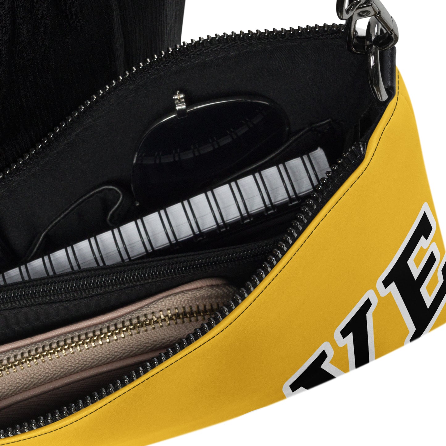 LOVE BY XCLUSIF POETIX YELLOW & BLACK Crossbody bag