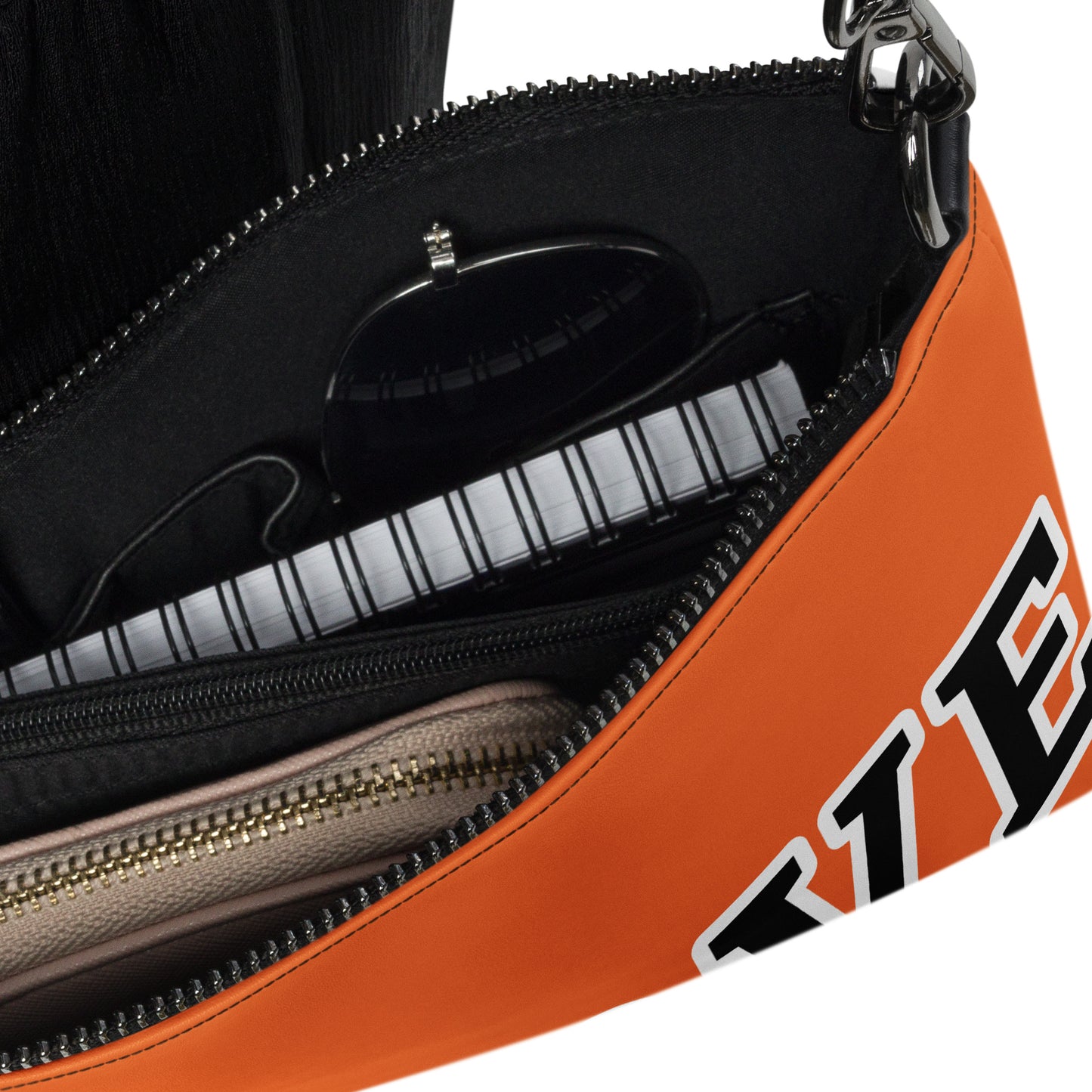 LOVE BY XCLUSIF POETIX ORANGE & BLACK Crossbody bag