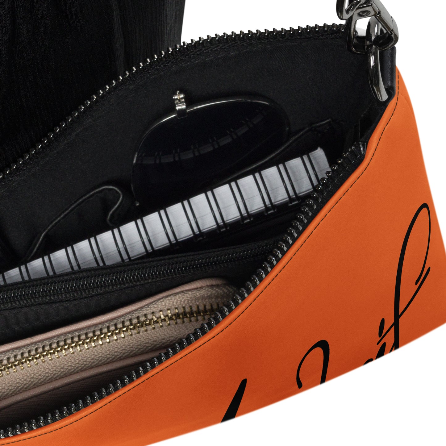 "LOVE ALWAYS WINS" BY XCLUSIF POETIX ORANGE Crossbody bag