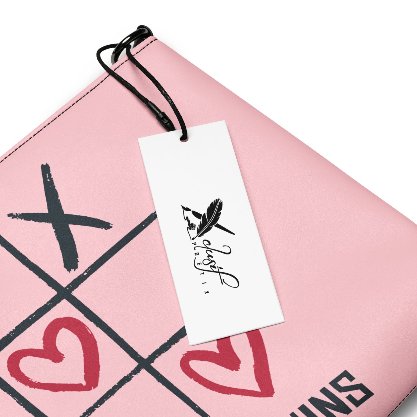 "LOVE ALWAYS WINS" BY XCLUSIF POETIX PINK Crossbody bag