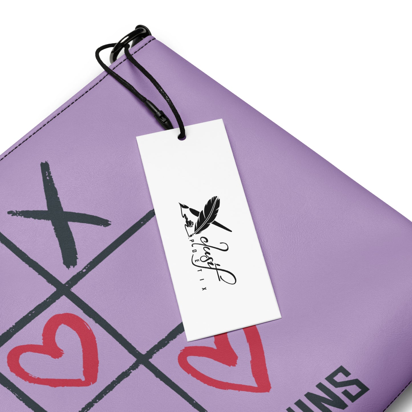 "LOVE ALWAYS WINS" BY XCLUSIF POETIX LIGHT PURPLE Crossbody bag