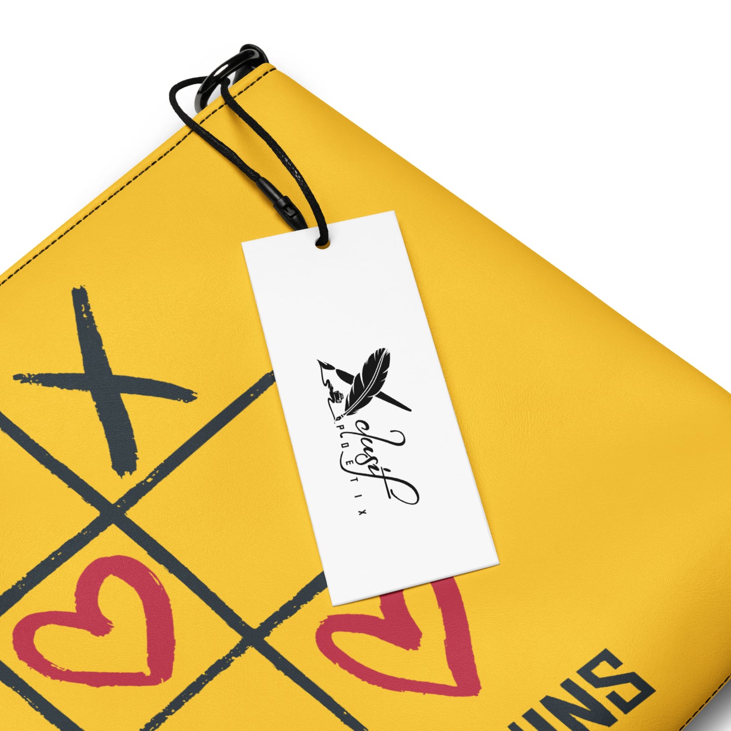 "LOVE ALWAYS WINS" BY XCLUSIF POETIX YELLOW Crossbody bag